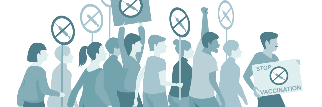 KHN: Anti-Vaccine Activists Have Theories That Covid Shots Are Deadly Anti Vaccination protestors