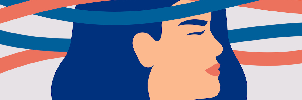 What Being Suicidal Feels Like An illustration of a woman with lines across her head