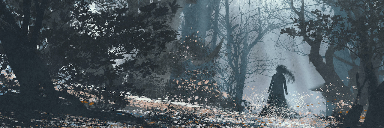 How the Uncertainty of the Pandemic Can Worsen Depression Painting of woman in mysterious dark forest