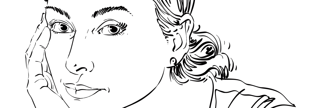 Managing Chronic Pain With Undifferentiated Connective Tissue Disease Drawing of sad woman.