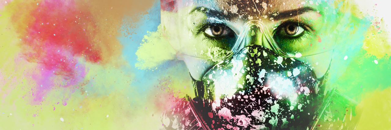 We Must Not Normalize What Life Has Become During the Pandemic Portrait of a woman with protective filter mask.