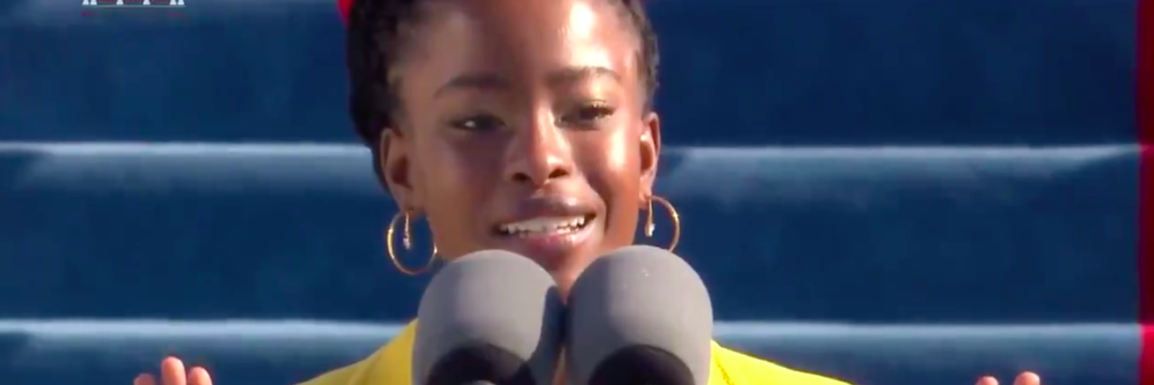 Poet Amanda Gorman Used ‘Hamilton’ to Help Her Speech Difficulty Poet Amanda Gorman reads at President Biden's inauguration