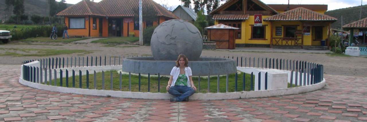 Sitting at the equator line