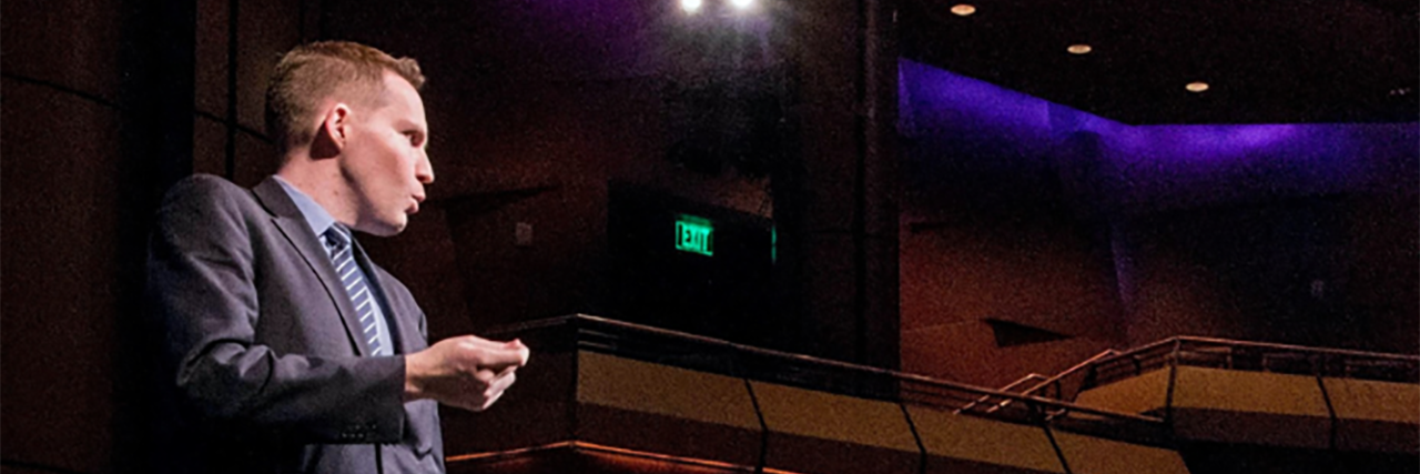 What It’s Like Being an Autistic Extrovert Kerry giving a speech.