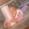 Little Black girl playing