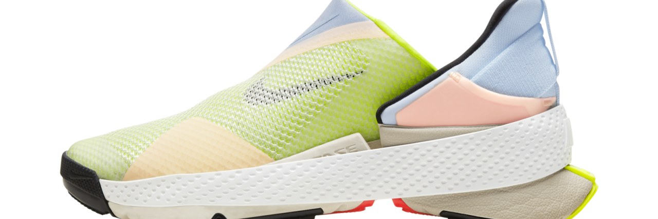 Nike Releases First Hands-Free Shoe With Accessible FlyEase Technology Nike GO FlyEase shoe in cream, green, coral and blue