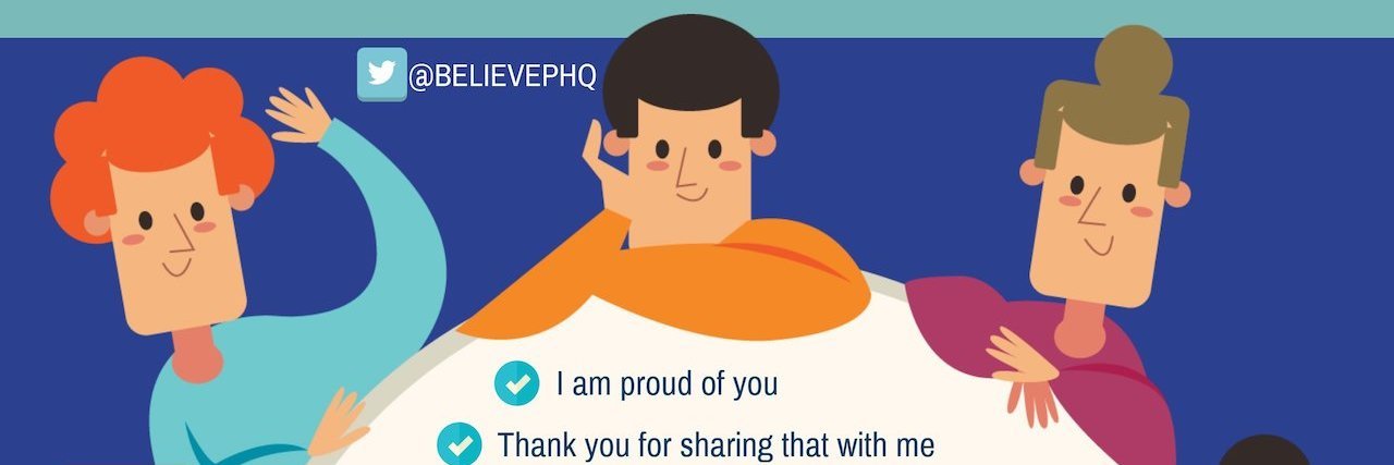 Graphic Offers Phrases to Support a Friend's Mental Health Graphic: How to respond when someone talks to you about their mental health