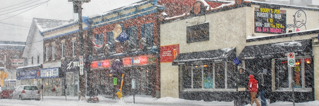 We Need to Remember Disabled People in Disaster Planning City street during a winter storm.