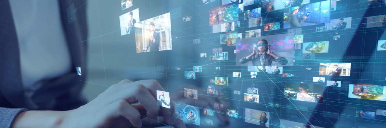 Researchers Outline Media Guidelines for Reporting on Self-Harm A stream of images flow out of a phone and open laptop