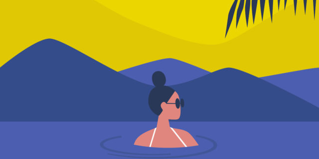 What It's Like Living With Poland Syndrome  Illustration of woman swimming in the sea