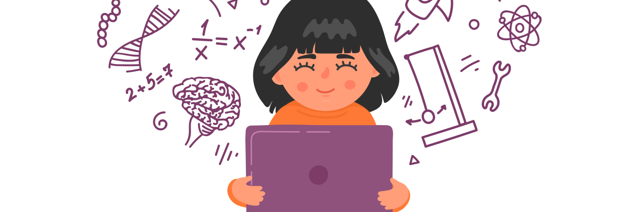 My Autistic Daughter's Brain Is Wired Differently and That's Beautiful Girl learning online.