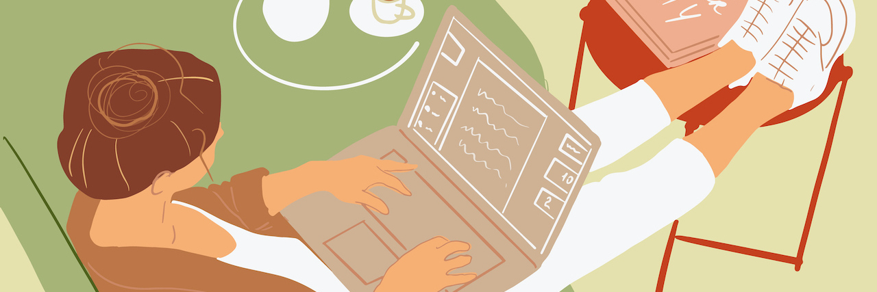 The Importance of Stress Management When You Have Chronic Illness Woman working on laptop at home