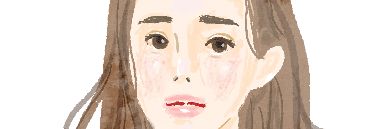 When a 'Friend' Made an Ableist Comment About My Cerebral Palsy Drawing of sad yet strong woman.