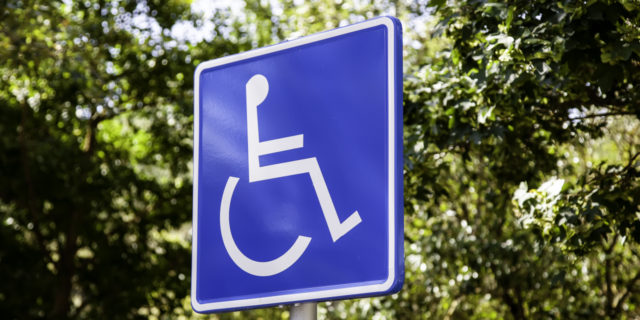 Disability parking sign.