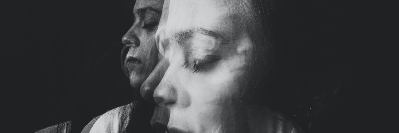 What Daily Life Is Like With Pain From Bipolar Depression Black and white portrait of woman's face blurred through movement