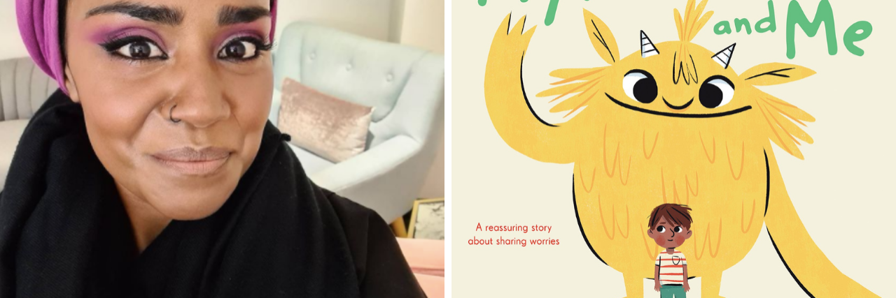 Nadiya Hussain Teaches Kids About Anxiety in Book 'My Monster and Me' Nadiya Hussain and the cover her her book My Monster and Me