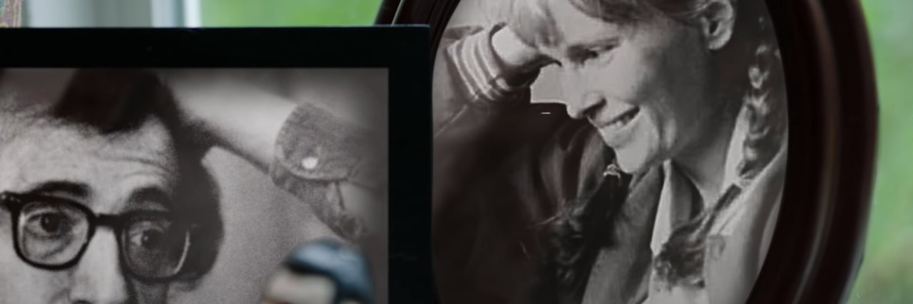 How Woody Allen in 'Allen v. Farrow' Mirrors Typical Abuse Narratives Dylan Farrow and Woody Allen in photoframes