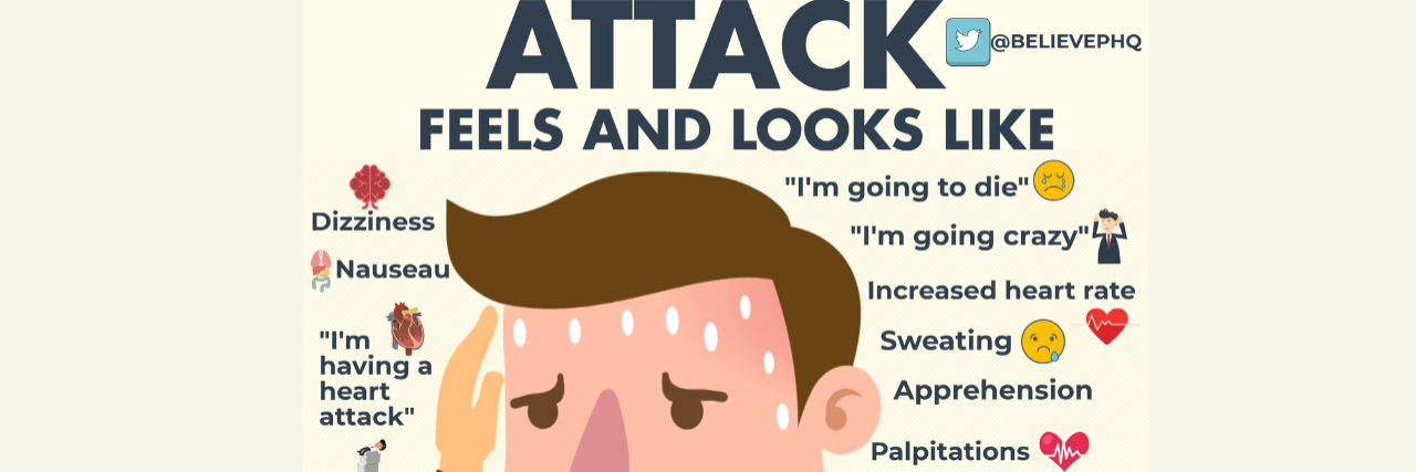 Signs of a panic attack graphic