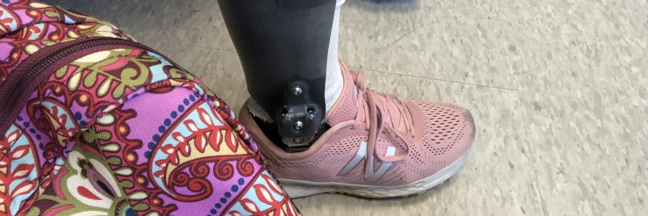 The Moment I Recognized My Internalized Ableism My first time wearing my AFOs, 2019.