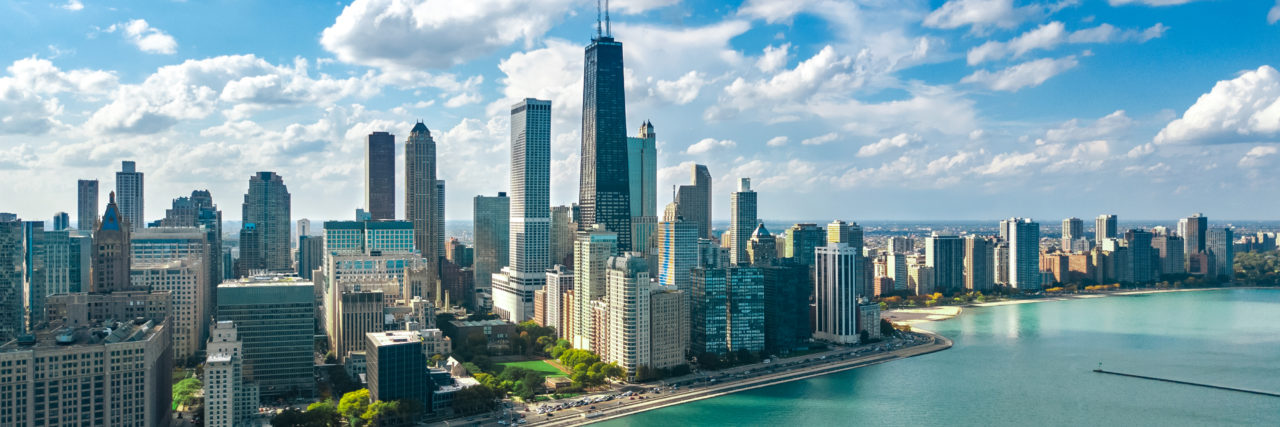 Chicago skyline.