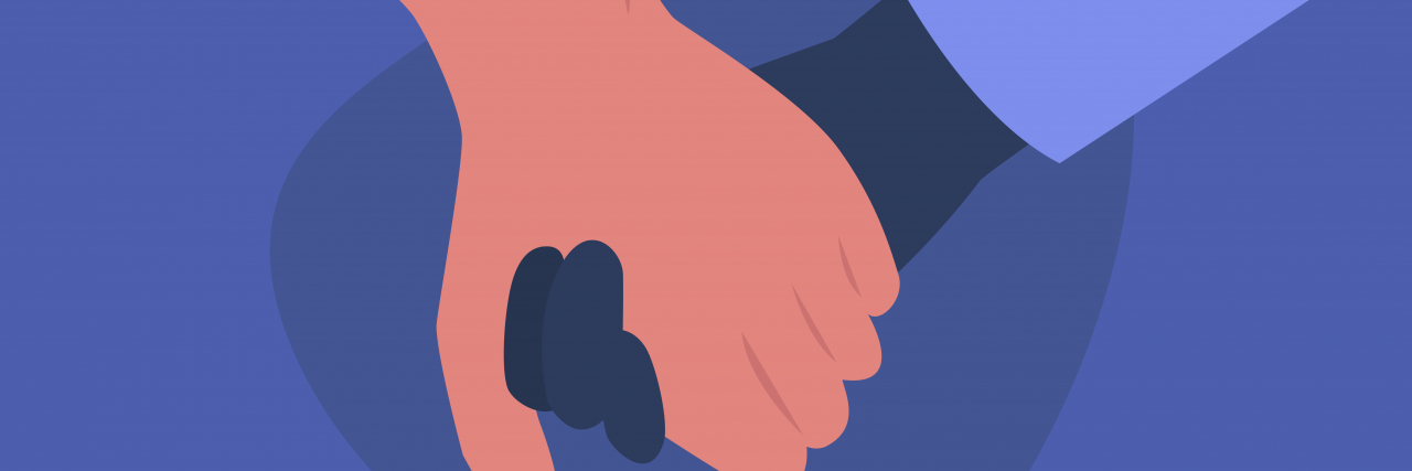 How to Help a Depressed Spouse Two people holding hands.