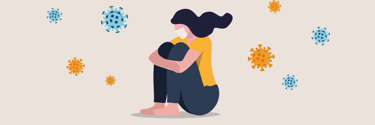 Why Survival Should Be Your COVID-19 Priority illustration of a woman with a mask on fatigued