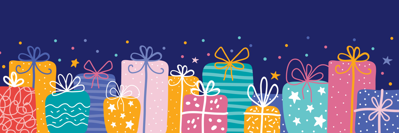 8 Birthday Gift Ideas for Stroke Survivors Drawing of gifts.