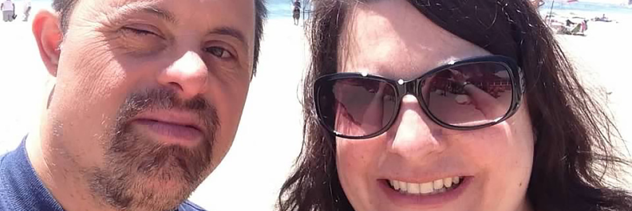 When My Brother With Down Syndrome Got COVID-19 Lisa with Pete, who has Down syndrome.
