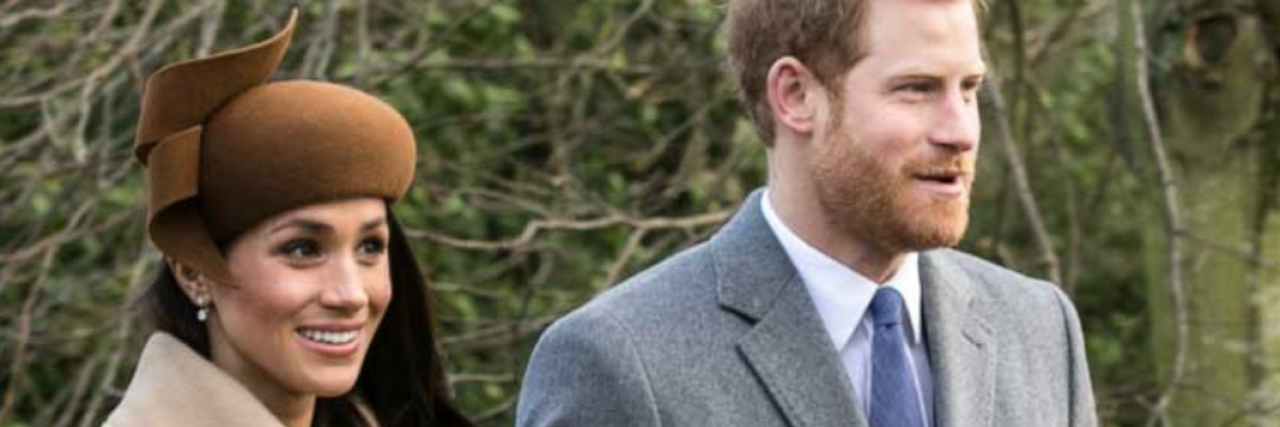 photo of Prince Harry and Meghan Markle in 2018, both smiling