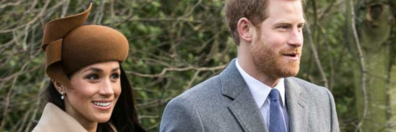 People Like Meghan Markle Do Hide Mental Illness Behind Closed Doors photo of Prince Harry and Meghan Markle in 2018, both smiling