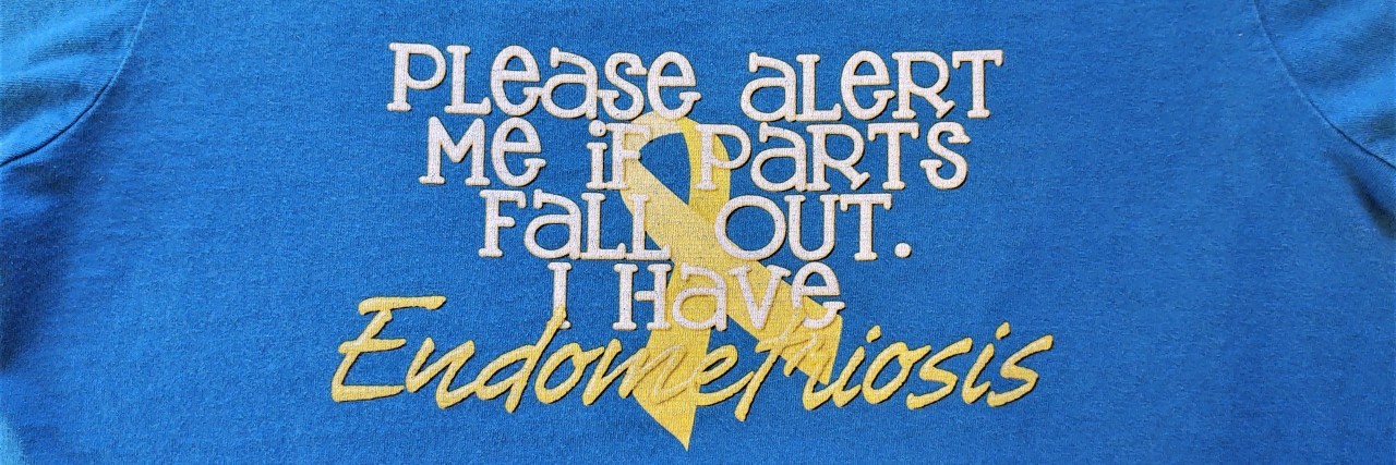Endometriosis Awareness funny t-shirt: Please alert me when parts fell out.