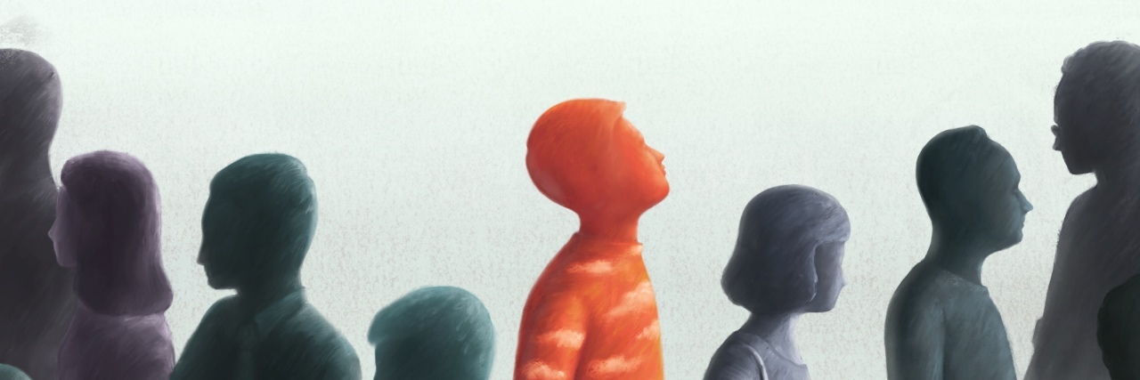 I Will Not Apologize for Being Autistic Person who stands out from the crowd.