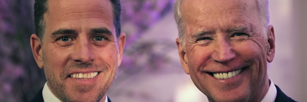 Hunter Biden standing next to Joe Biden