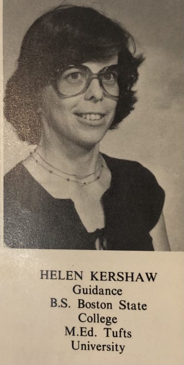 Yearbook photo of Mrs. Kershaw