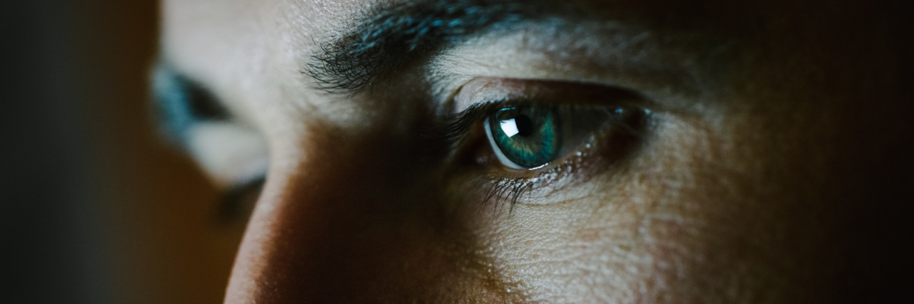 What If My Sleeplessness Is a Gift? close-up of a man's eyes