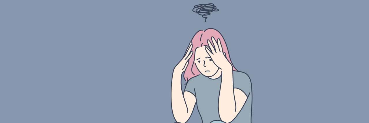 illustration of woman being frustrated