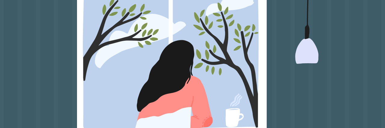 What Living With Fibromyalgia Taught Me About Waiting Young woman at home looking out window.