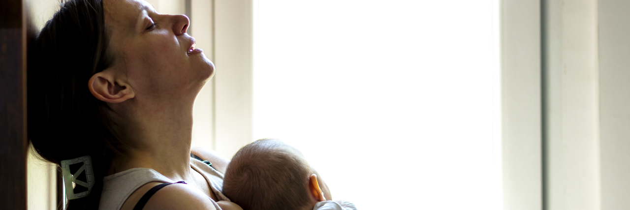 Childhood Trauma Makes Mother's Day Complicated mother with child stressed