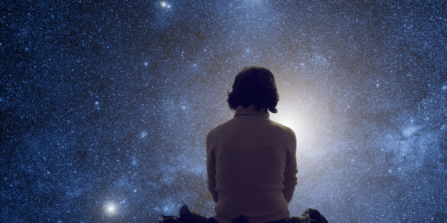 Remembering the Stars in My Life With a Progressive Rare Disease Girl watching the stars. Stars are digital illustration.