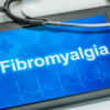 Tablet with the diagnosis Fibromyalgia on the display.