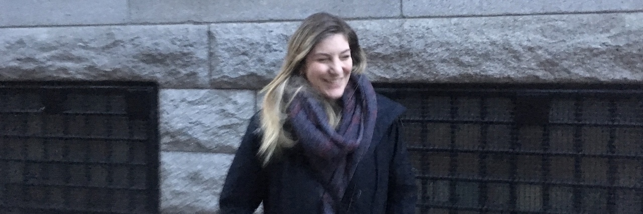 Sharing My Full Self to Show the Human Side of Mental Illness Photo of the contributor smiling and looking to the side, wearing a heavy coat and scarf