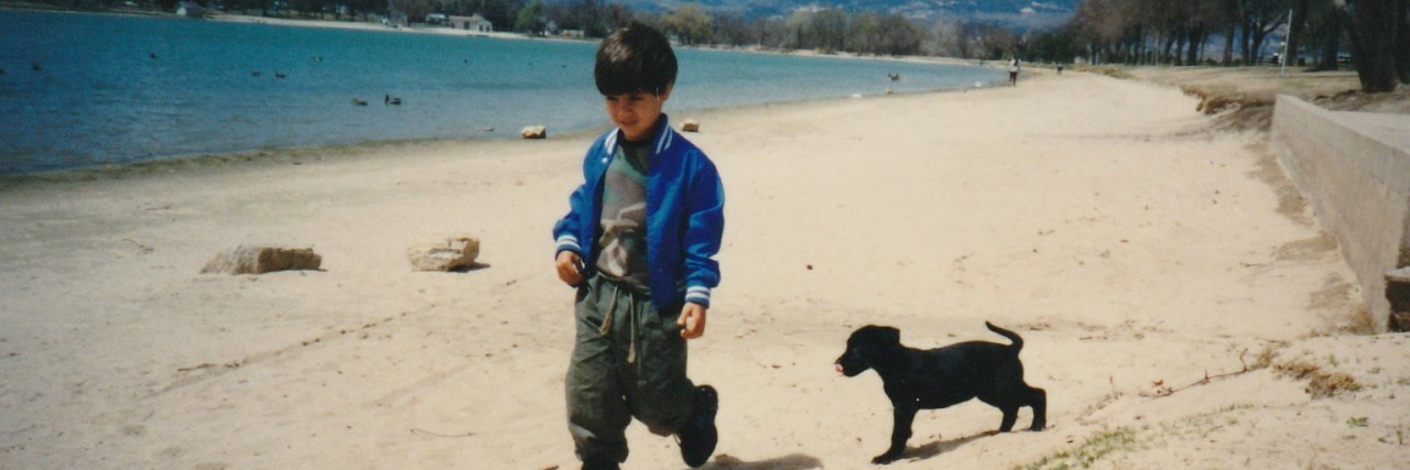 David at age 2 on the beach.