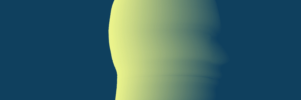 The Impact of Generational Oppression on Childhood Trauma Survivors vector abstract illustration of a human head silhouette slowly getting blurrier