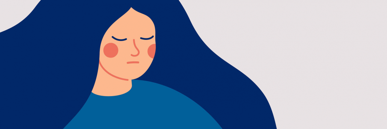 Why Breakups Can Be Especially Hard When You Live With Chronic Illness Illustration of a sad woman with a broken heart