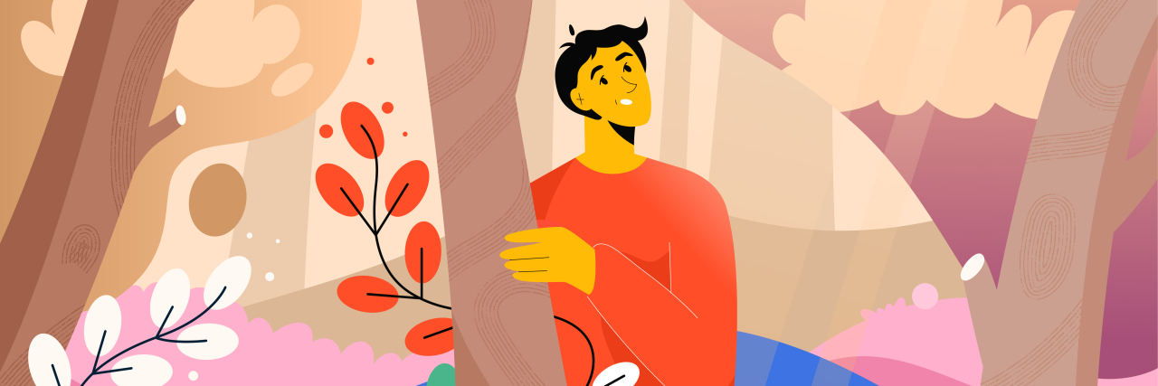 4 Reasons Why I'm Celebrating Autistic Pride Day Happy man enjoying colorful nature scene.