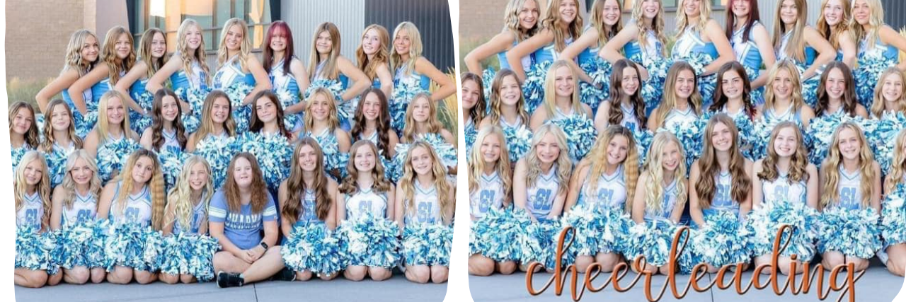 Student With Down Syndrome Left Out of Yearbook Cheerleading Photo Morgyn with her cheerleading team.