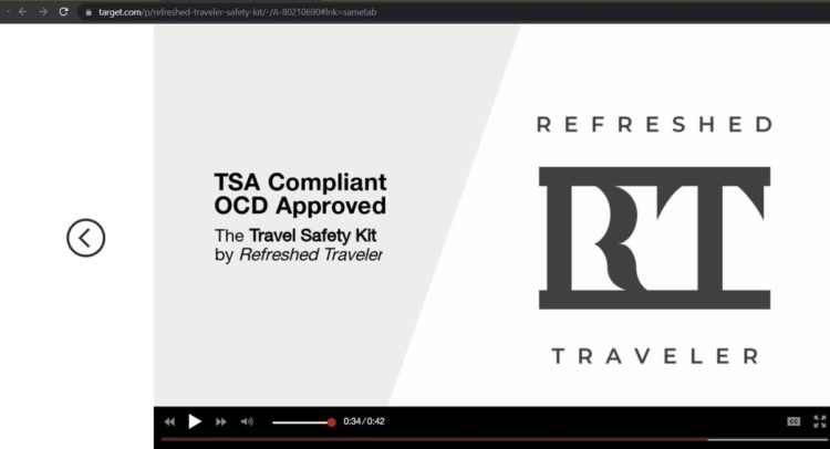 Target video claiming the kit is "OCD approved"