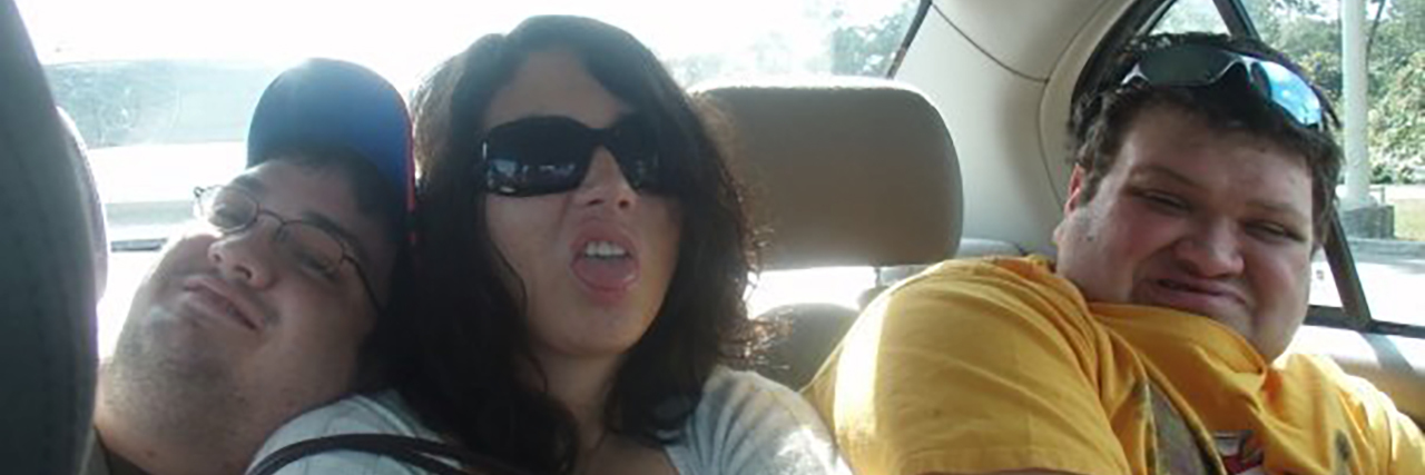 I'm Not Ashamed to Call Myself Disabled Kelsey with her brothers in a car in 2008.