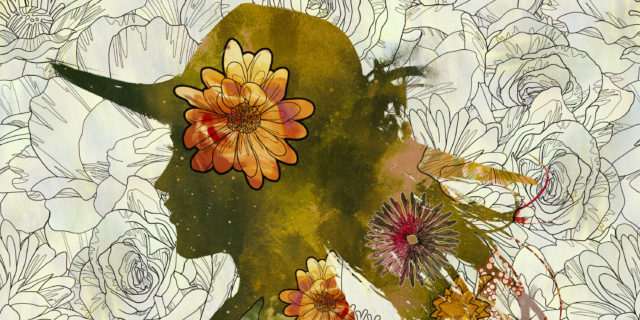 What Disability Pride Means When You Have an Invisible Disability Woman with hat and colorful flowers.