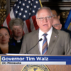 screenshot of Minnesota Governor Tim Walz after banning conversion therapy in state